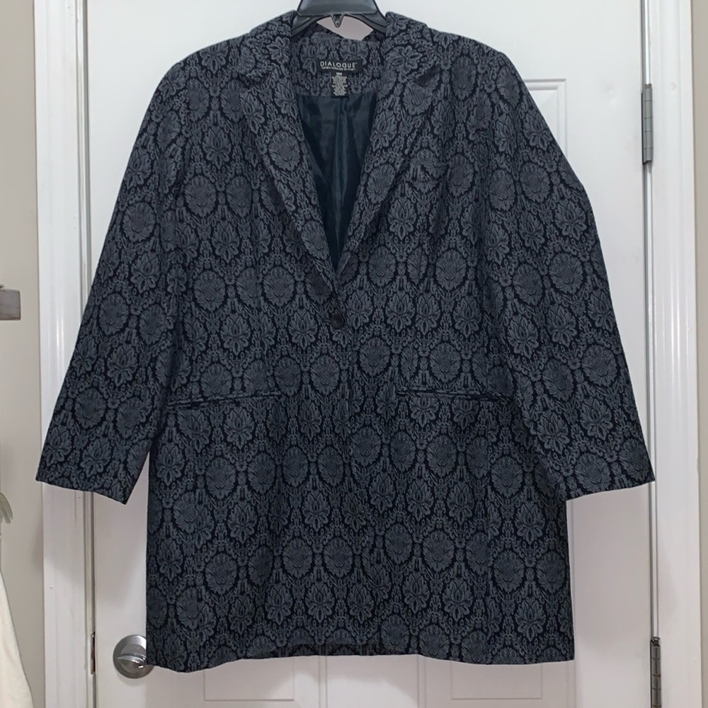 Dialogue Black And Gray Patterned Jacket - image 1